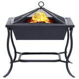 Chimenea de Vidaxl 42x42x45 cm de acero negro