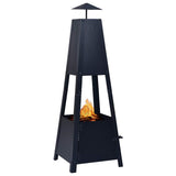 Chimenea de Vidaxl 35x35x99 cm de acero negro