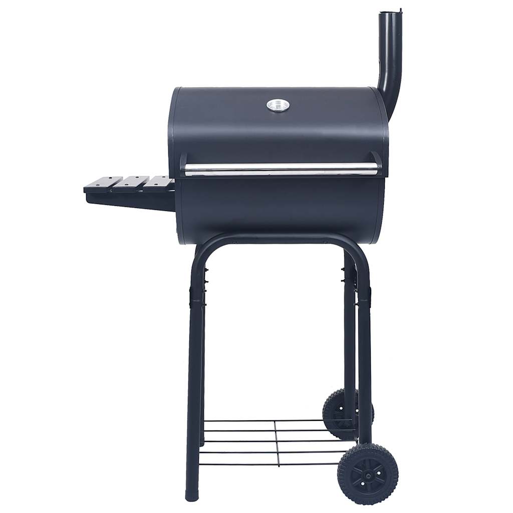 Vidaxl Barboal Barbecue fumeur avec sous-sailtre noir