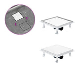 Vidaxl doucheafvoer met 2-in-1 deksels 28x28 cm roestvrij staal