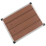 Vidaxl buitendouchebak 80x62 cm hkc roestvrij staal bruin