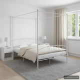 Vidaxl hemelbedframe metaal wit 160x200 cm