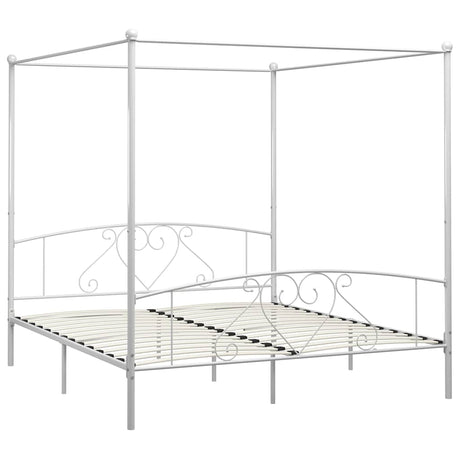 Vidaxl hemelbedframe metaal wit 200x200 cm