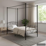 Vidaxl hemelbedframe metaal zwart 90x200 cm