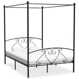 Vidaxl hemelbedframe metaal zwart 140x200 cm