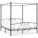 Vidaxl hemelbedframe metaal zwart 180x200 cm