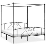 Vidaxl hemelbedframe metaal zwart 200x200 cm