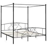 Vidaxl hemelbedframe metaal zwart 200x200 cm