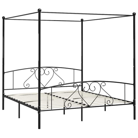 Vidaxl hemelbedframe metaal zwart 200x200 cm
