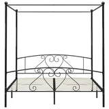 Vidaxl hemelbedframe metaal zwart 200x200 cm