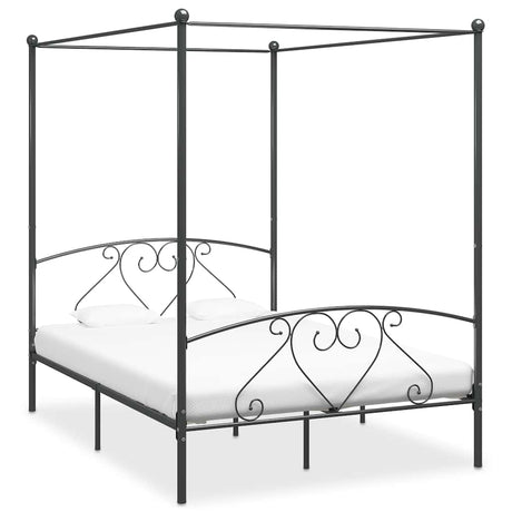 Vidaxl hemelbedframe metaal grijs 160x200 cm