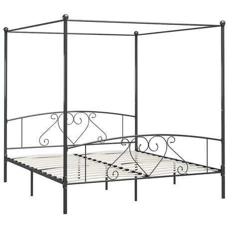 Vidaxl hemelbedframe metaal grijs 200x200 cm