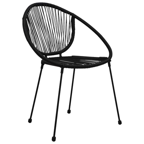 Vidaxl tuinstoelen 2 st pvc-rattan zwart