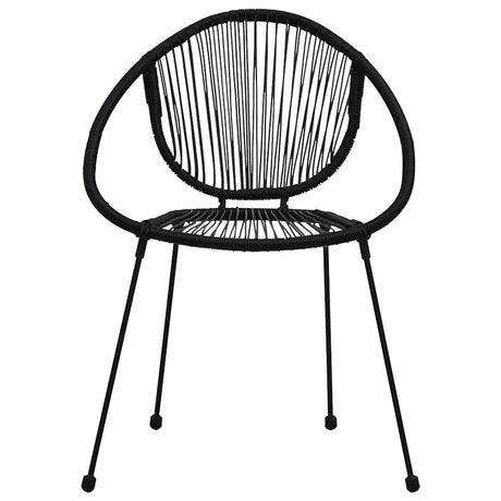 Vidaxl tuinstoelen 2 st pvc-rattan zwart