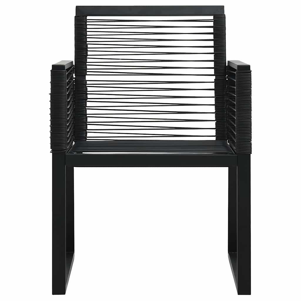 Vidaxl tuinstoelen 2 st pvc-rattan zwart