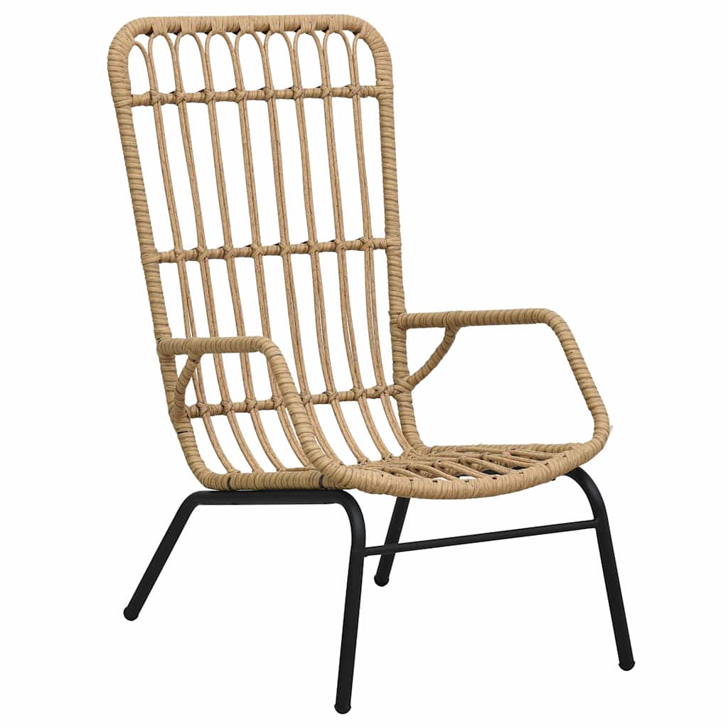 Vidaxl tuinstoel poly rattan lichtbruin