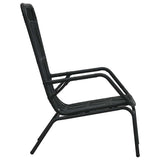 Vidaxl tuinstoel poly rattan zwart
