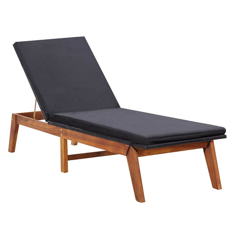 Vidaxl ligbed met tafel poly rattan en massief acaciahout