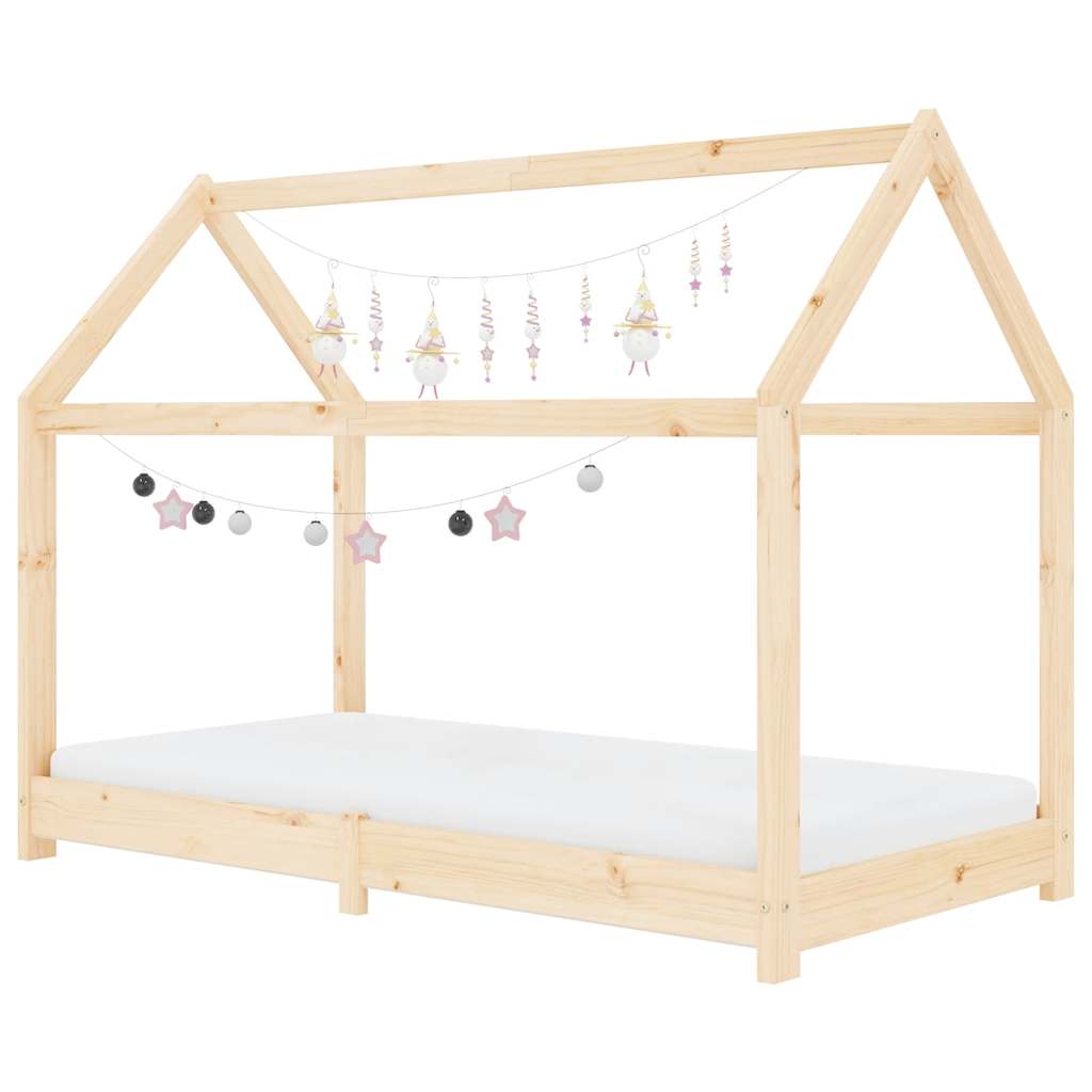 Vidaxl kinderbedframe massief grenenhout 70x140 cm