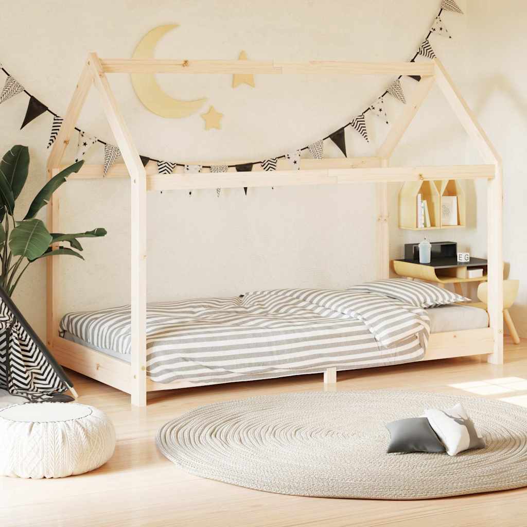 Vidaxl kinderbedframe massief grenenhout 80x160 cm