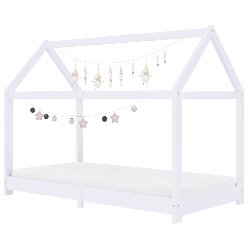 Vidaxl kinderbedframe massief grenenhout wit 70x140 cm