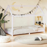 Vidaxl kinderbedframe massief grenenhout wit 70x140 cm