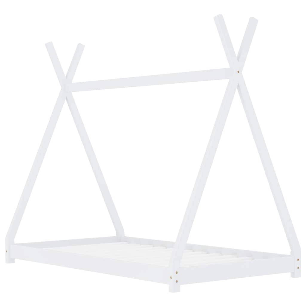 Vidaxl kinderbedframe massief grenenhout wit 70x140 cm
