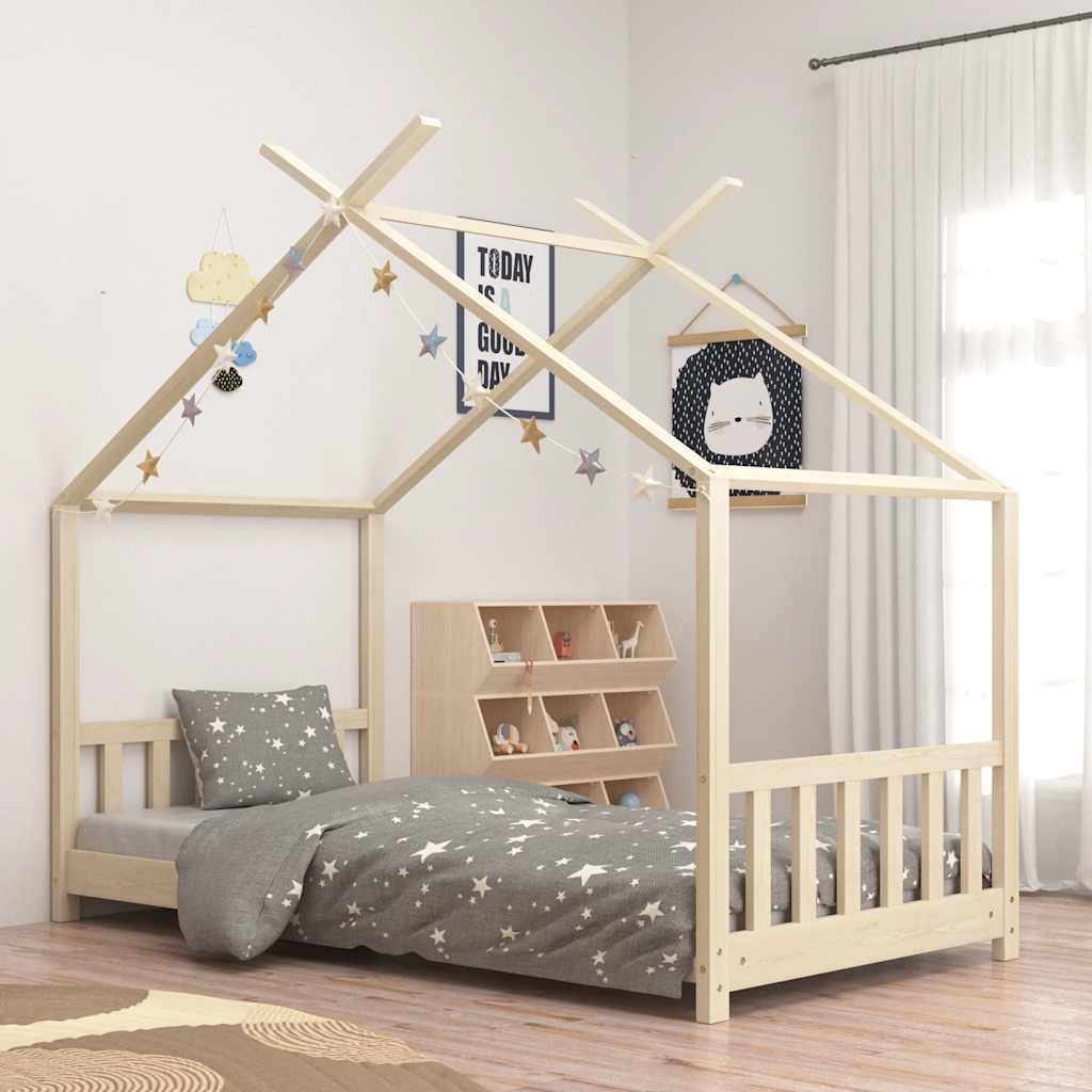 Vidaxl kinderbedframe massief grenenhout 80x160 cm