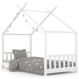 Vidaxl kinderbedframe massief grenenhout wit 80x160 cm