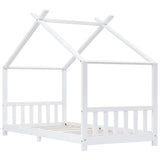 Vidaxl kinderbedframe massief grenenhout wit 90x200 cm