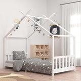 Vidaxl kinderbedframe massief grenenhout wit 90x200 cm