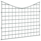Vidaxl schuttingset hol gebogen 77,5x64 cm groen