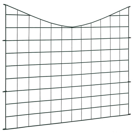 Vidaxl schuttingset hol gebogen 77,5x64 cm groen