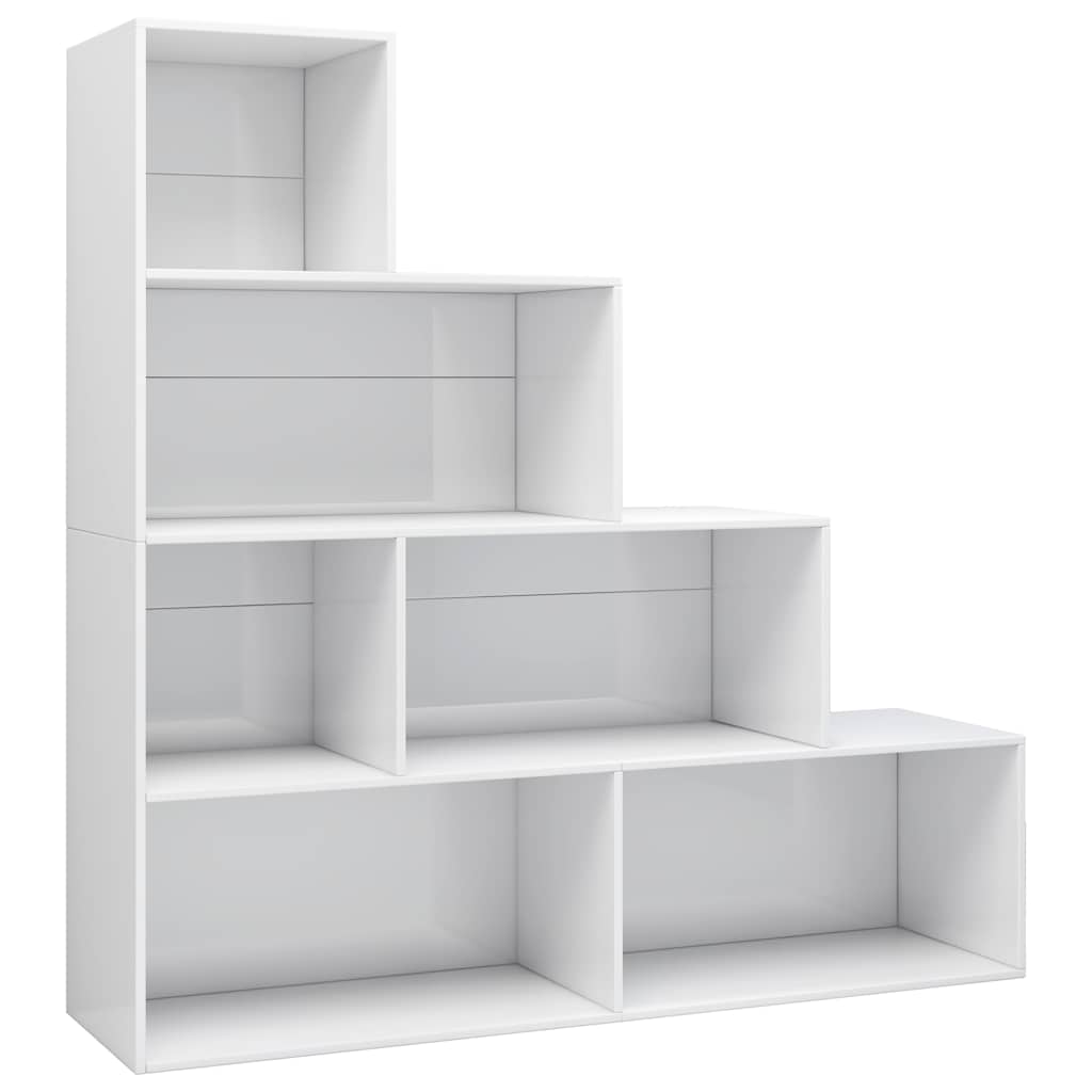 Vidaxl boekenkast kamerscherm 155x24x160 cm bewerkt hout hoogglans wit