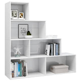 Vidaxl boekenkast kamerscherm 155x24x160 cm bewerkt hout hoogglans wit