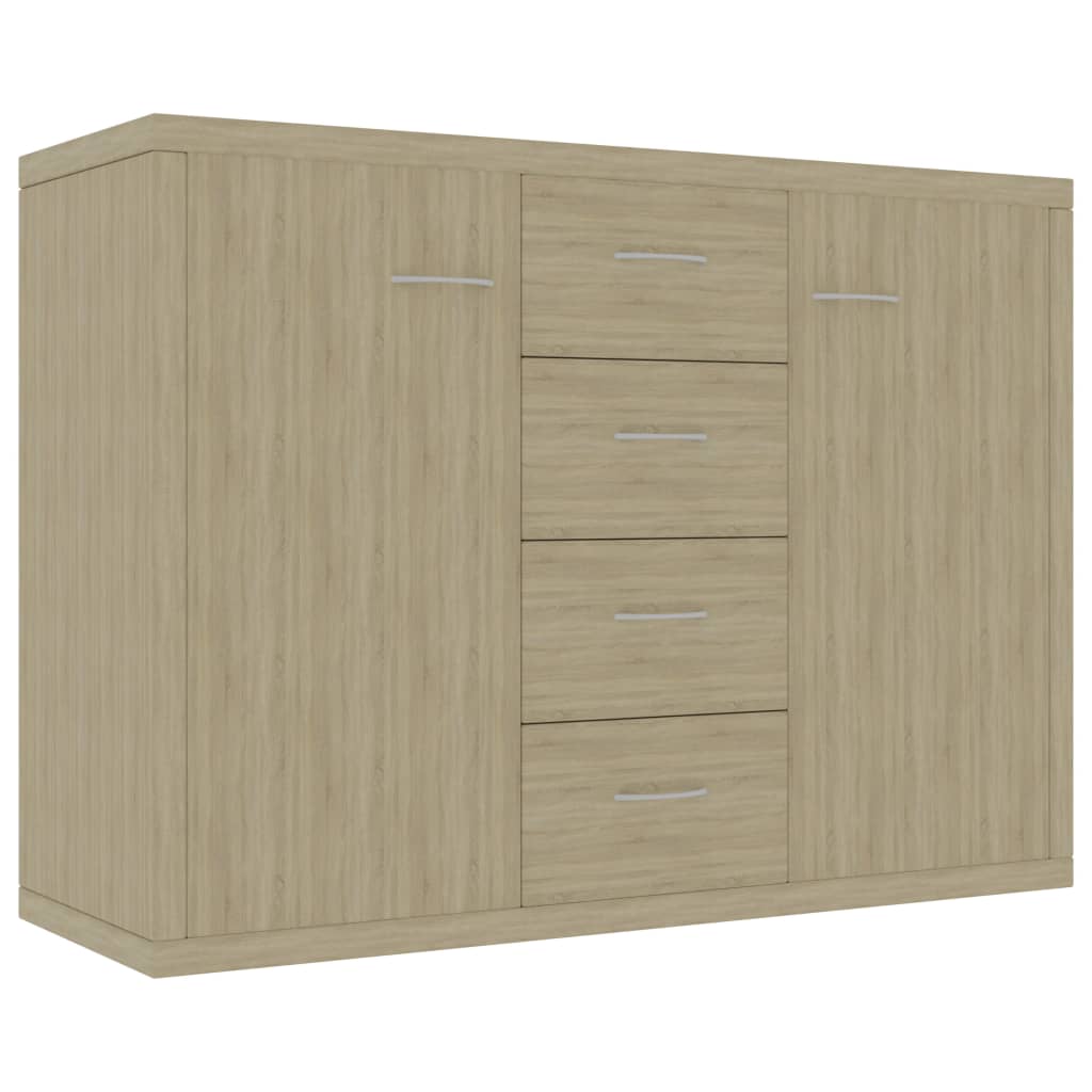 Vidaxl dressoir 88x30x65 cm bewerkt hout sonoma eikenkleurig