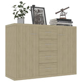 Vidaxl dressoir 88x30x65 cm bewerkt hout sonoma eikenkleurig