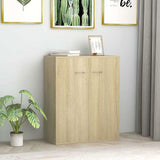 Vidaxl dressoir 60x30x75 cm bewerkt hout sonoma eikenkleurig