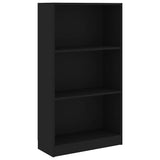 Vidaxl boekenkast met 3 schappen 60x24x109 cm bewerkt hout zwart
