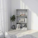 Vidaxl boekenkast met 3 schappen 60x24x109 cm bewerkt hout betongrijs