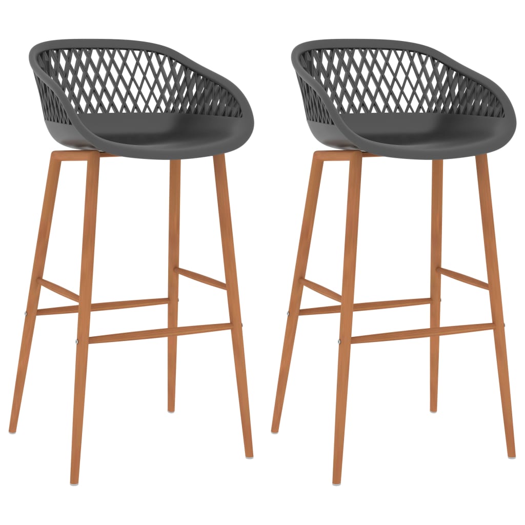 Vidaxl barstoelen 2 st grijs