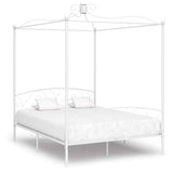 Vidaxl hemelbedframe metaal wit 160x200 cm