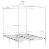 Vidaxl hemelbedframe metaal wit 160x200 cm