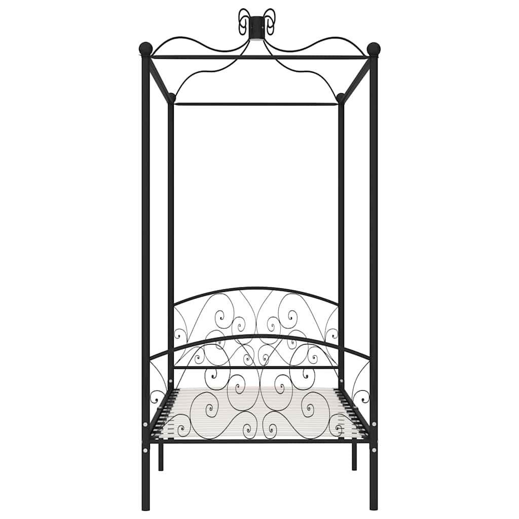 Vidaxl hemelbedframe metaal zwart 100x200 cm