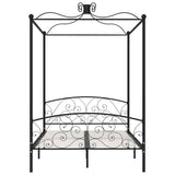 Vidaxl hemelbedframe metaal zwart 140x200 cm