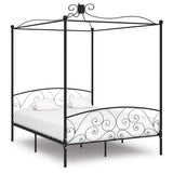 Vidaxl hemelbedframe metaal zwart 160x200 cm