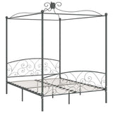 Vidaxl hemelbedframe metaal grijs 160x200 cm