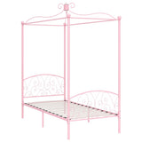 Vidaxl hemelbedframe metaal roze 90x200 cm