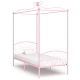 Vidaxl hemelbedframe metaal roze 100x200 cm