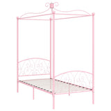 Vidaxl hemelbedframe metaal roze 100x200 cm